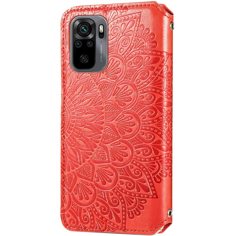 Книжка GETMAN Mandala для Xiaomi Redmi Note 10 червона-1