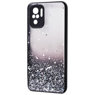 Накладка Glitter Bling Sequins для Xiaomi Redmi Note 10/Note 10S (black)-0