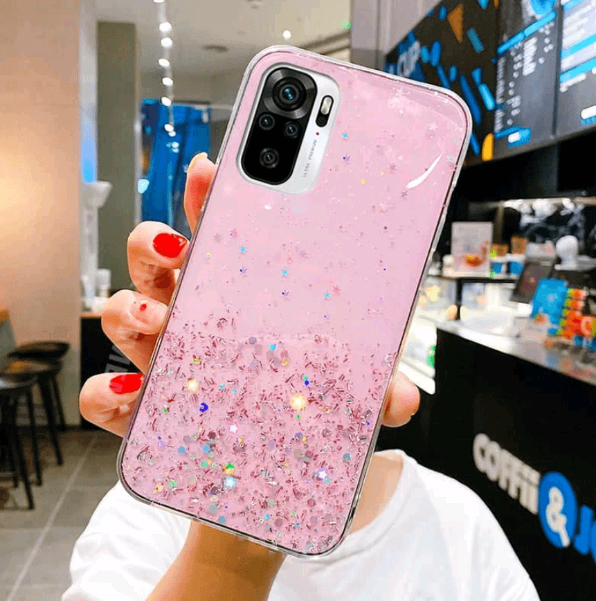 Накладка Star Glitter для Xiaomi Note 10 / Note 10s рожева-0