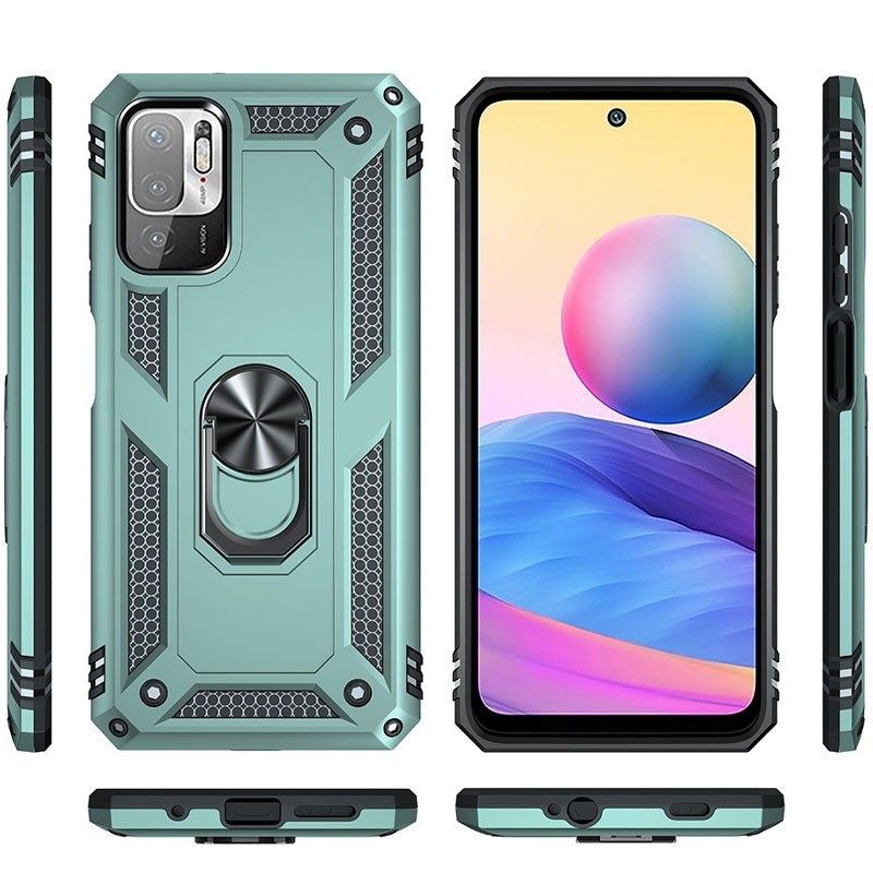 Накладка Camshield Serge Ring для Xiaomi Note 10 5G/Poco M3 Pro/Note 10T 5G/Note 11SE темно-зелена-0