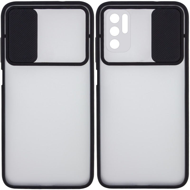 Накладка Camshield mate TPU для Xiaomi Redmi Note 10 5G / Poco M3 Pro чорна шторка-0