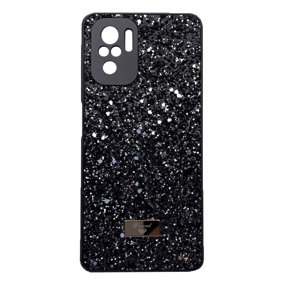 Накладка Bling Grainy Diamond Separate Camera для Xiaomi Redmi Note 10/Note 10s/Poco M5s (Чорна)-0
