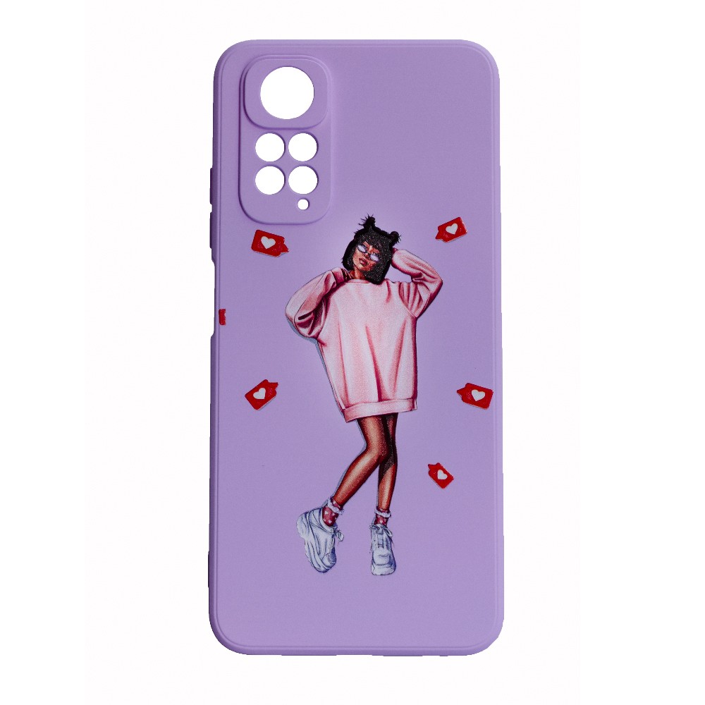 Накладка Silicone ART для Xiaomi Note 11/Note 11s "Lady Like"-0