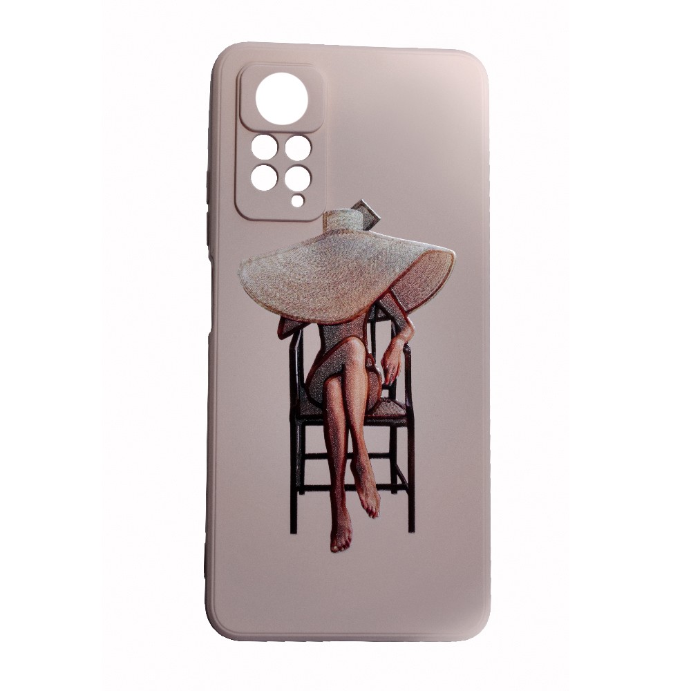 Накладка Silicone ART для Xiaomi Note 11/Note 11s "Lady with Hat"-0