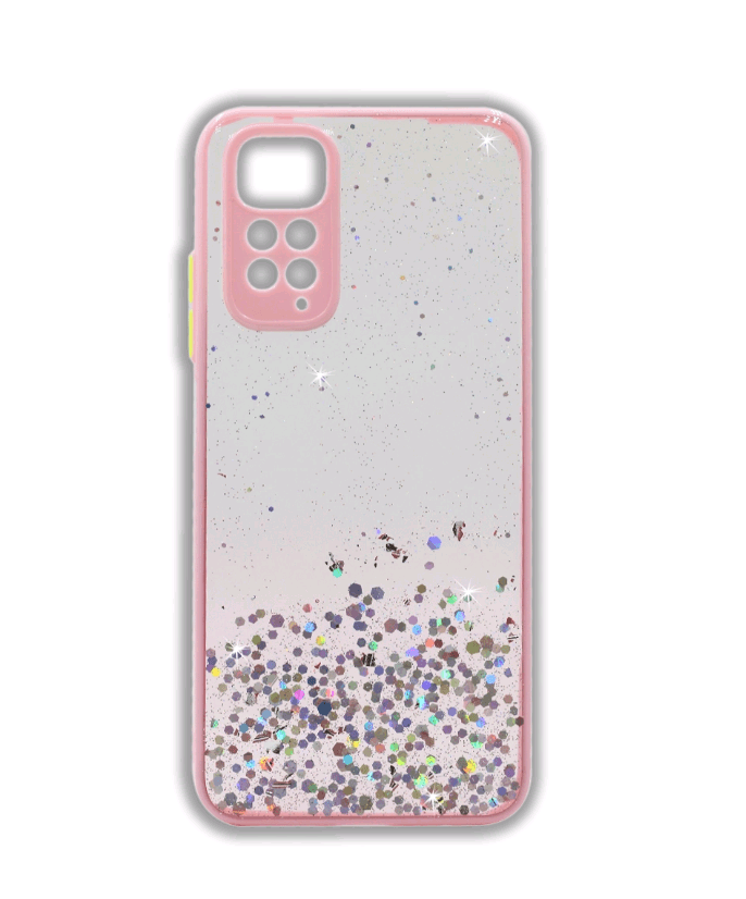 Накладка Glitter Bling Sequins для Xiaomi Note 11/Note 11s (pink)-0