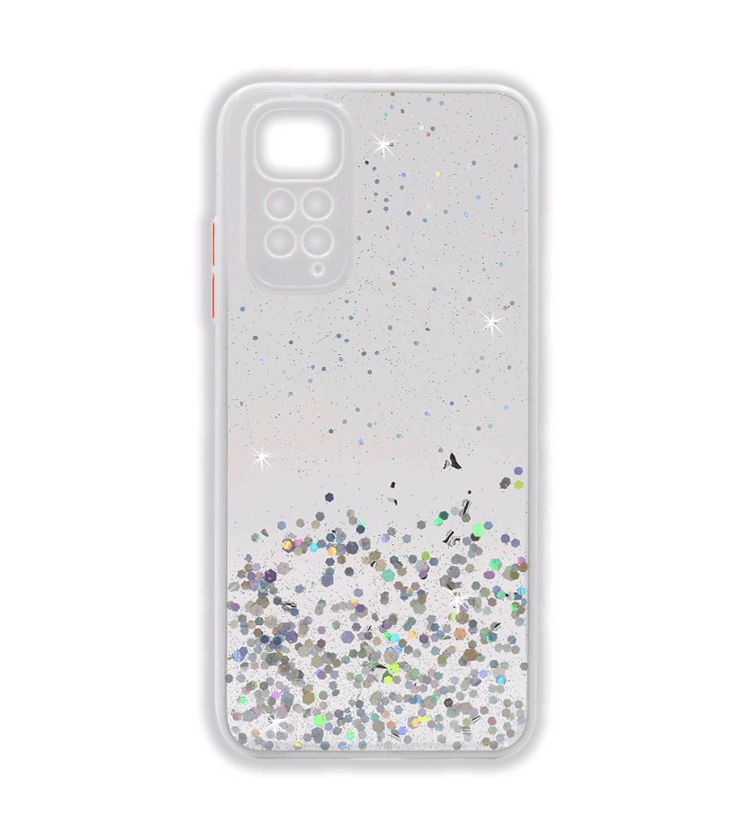 Накладка Glitter Bling Sequins для Xiaomi Note 11/Note 11s (white)-0