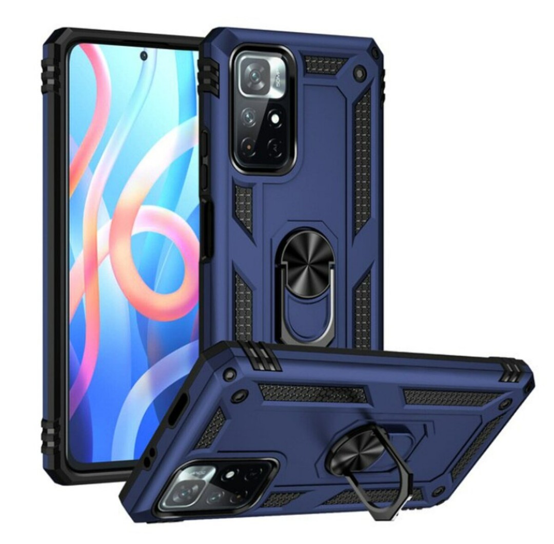 Накладка під магнітний тримач Serge Ring  для Xiaomi Note 11/Note 11S Синя-0
