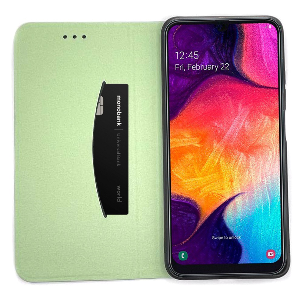 Книжка LEATHER для Moto E14 / G04 салатова-1