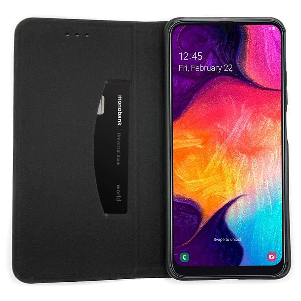 Книжка LEATHER для Xiaomi Redmi Note 8 Pro чорна-2