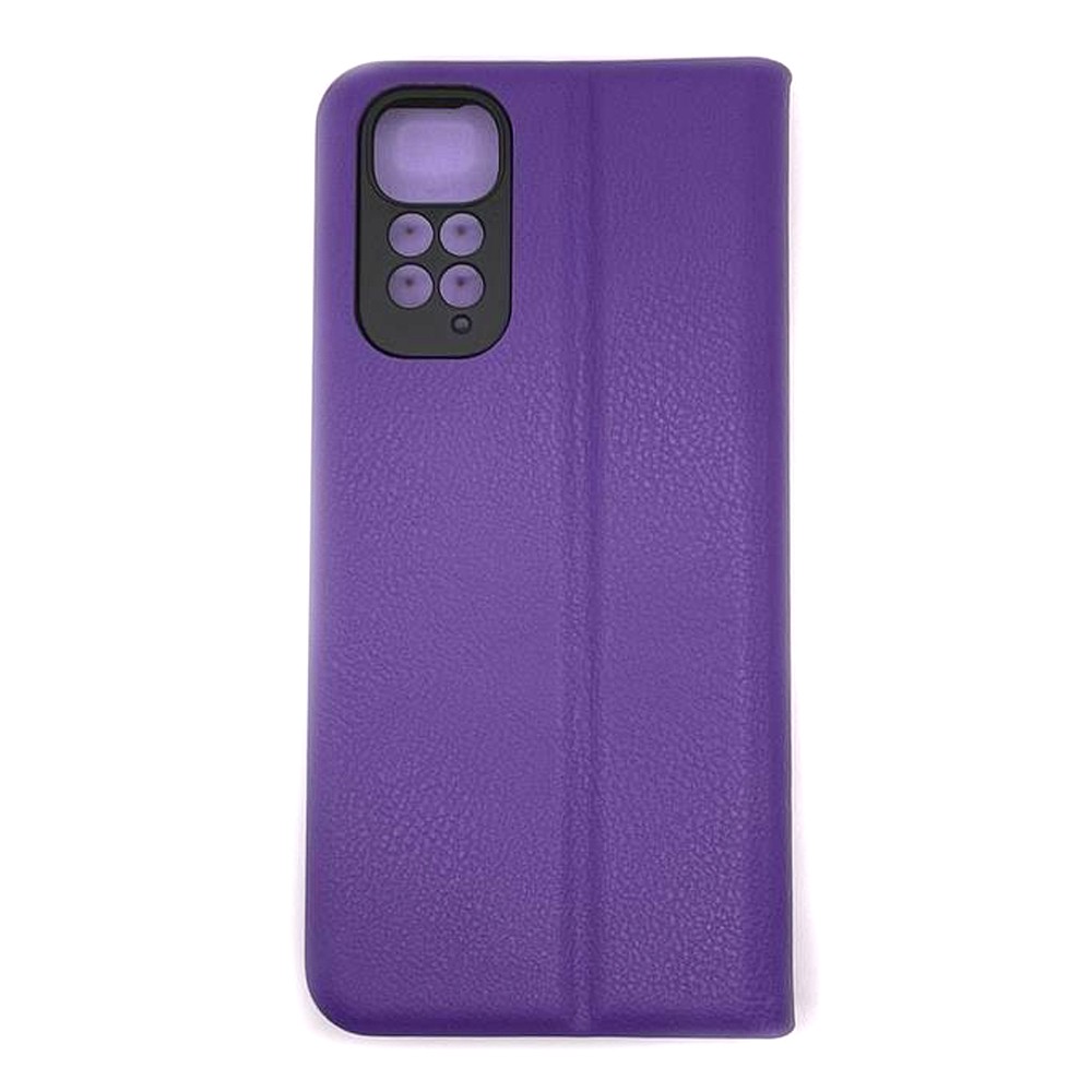 Книжка LEATHER для Xiaomi Redmi Note 11 / Note 11s фіолетова-1