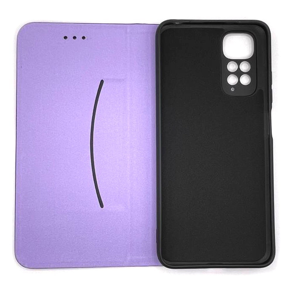 Книжка LEATHER для Xiaomi Redmi Note 11 / Note 11s фіолетова-2