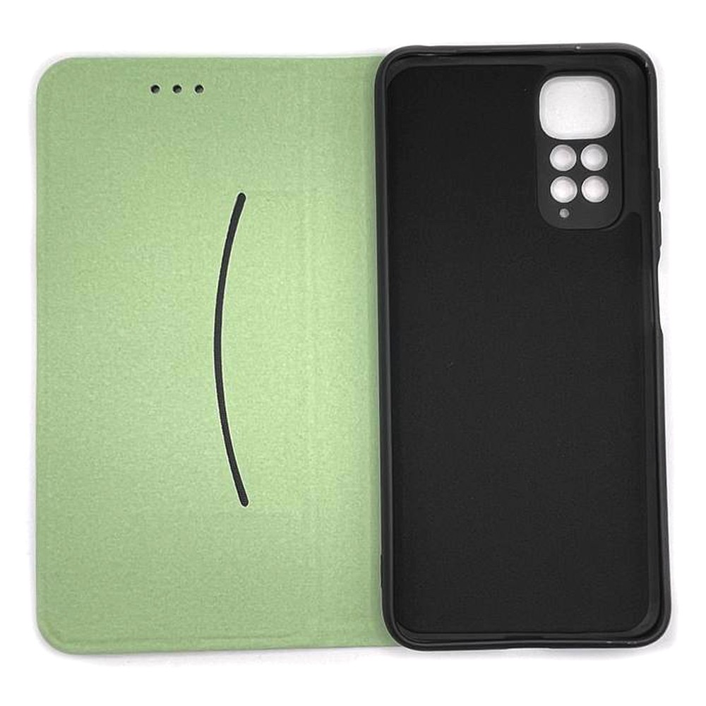 Книжка LEATHER для Xiaomi Redmi Note 11 / Note 11s салатова-2