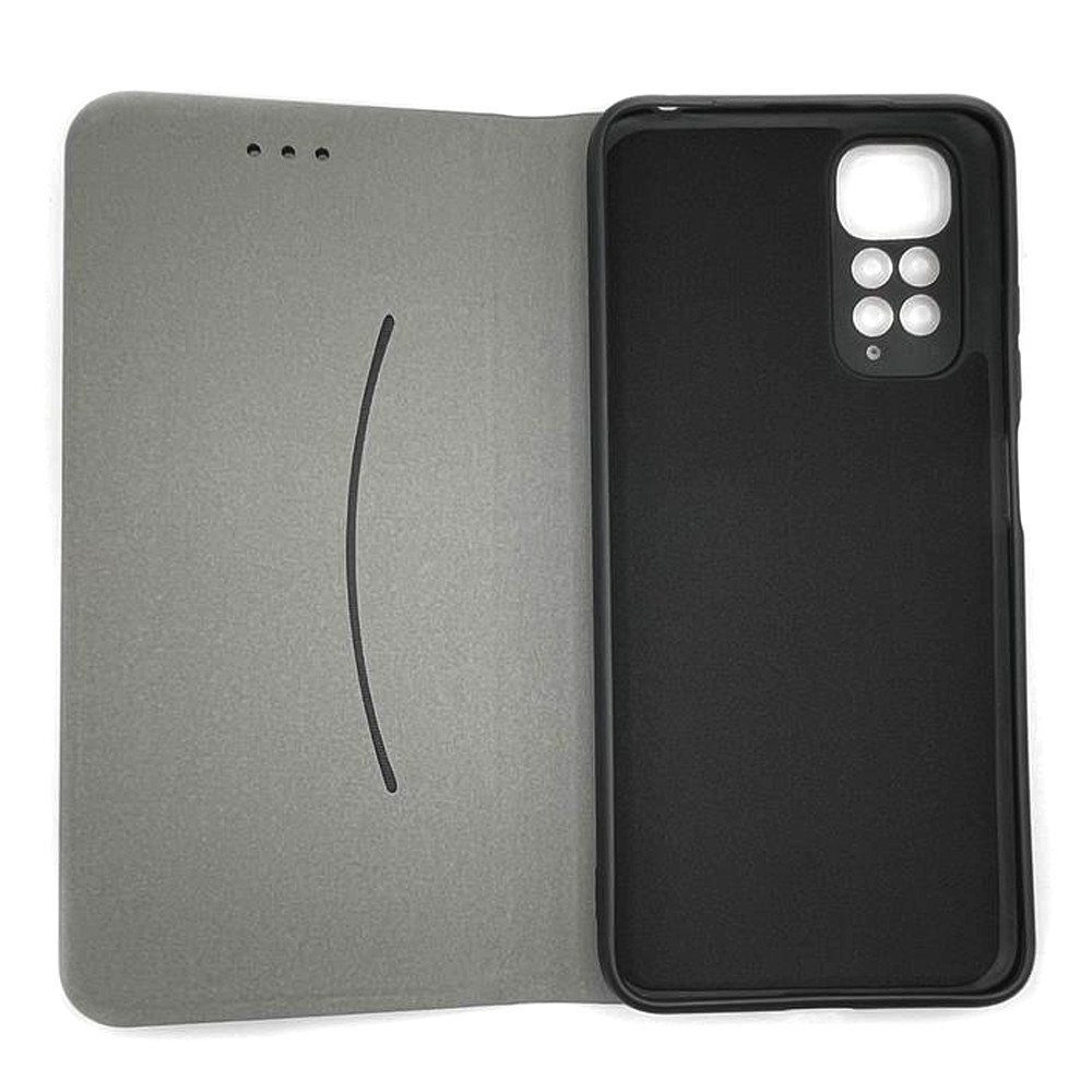 Книжка LEATHER для Xiaomi Redmi Note 11 / Note 11s сіра-2