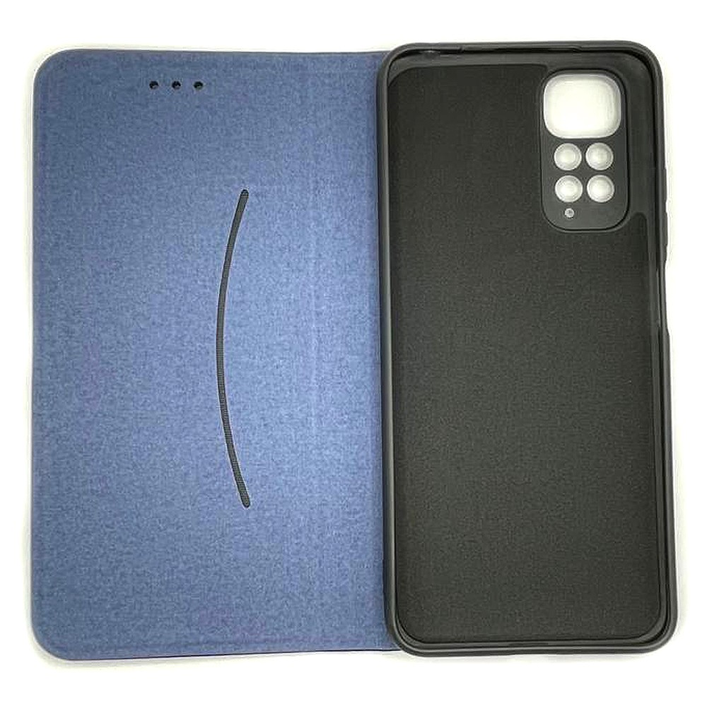 Книжка LEATHER для Xiaomi Redmi Note 11 / Note 11s темно-синя-2