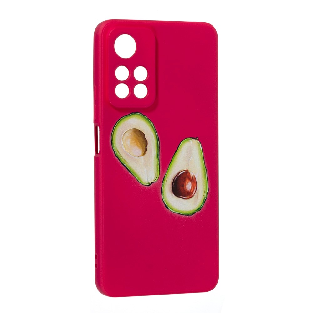 Накладка Silicone ART для Xiaomi Note 11 Pro Plus "Avocado"-0