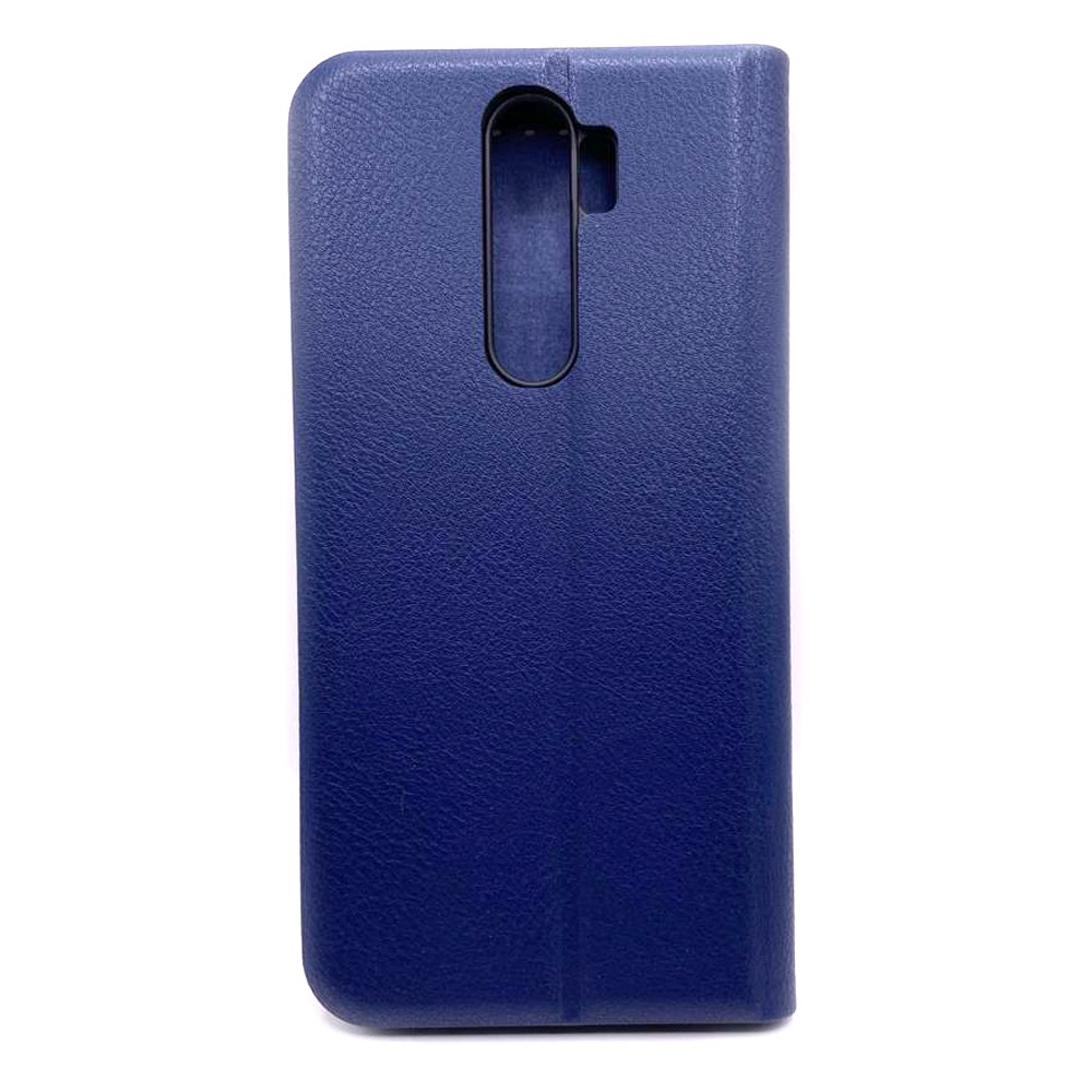 Книжка LEATHER для Xiaomi Redmi Note 8 Pro темно-синя-1