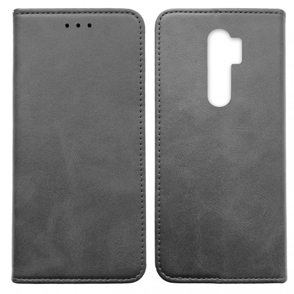 Книжка Black TPU Magnet для Xiaomi Redmi Note 8 Pro Сіра-0