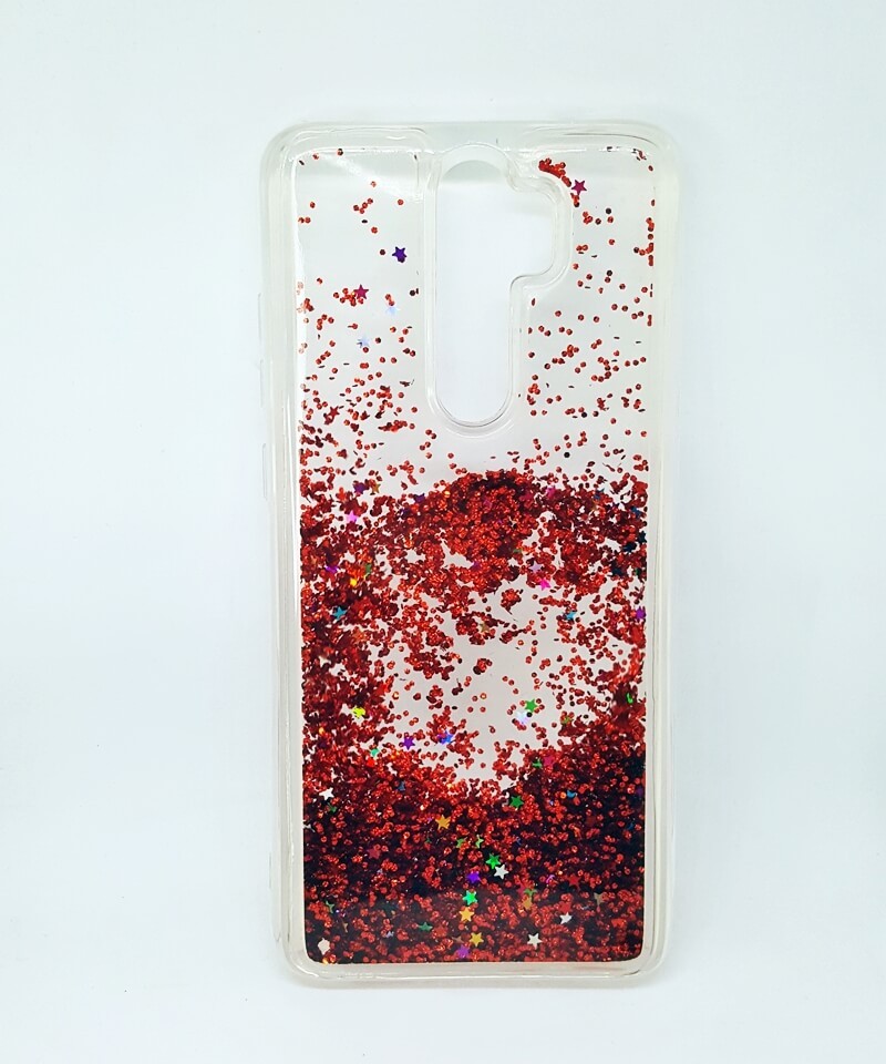 Чохол Sparkle для Xiaomi Redmi Note 8 Pro з червоними блискітками-0