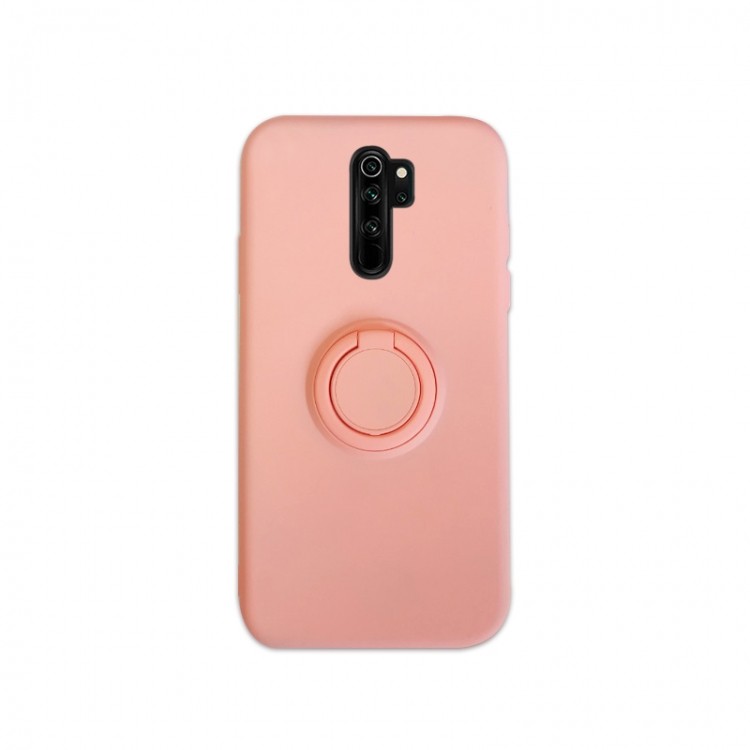 Накладка ColorRing з кільцем для Xiaomi Redmi Note 8 Pro персиковий-0