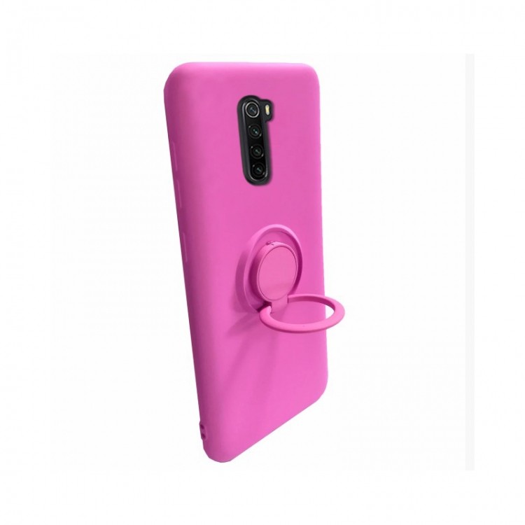 Накладка ColorRing з кільцем для Xiaomi Redmi Note 8 Pro  малиновий-1