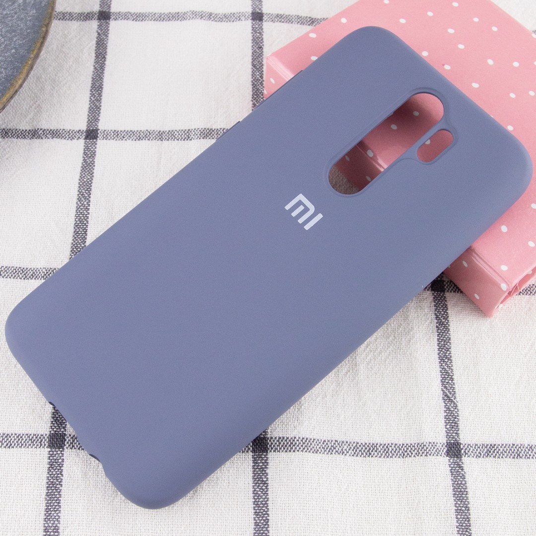 Silicone Cover Full Protective для Xiaomi Redmi Note 8 Pro Lavender Gray-1