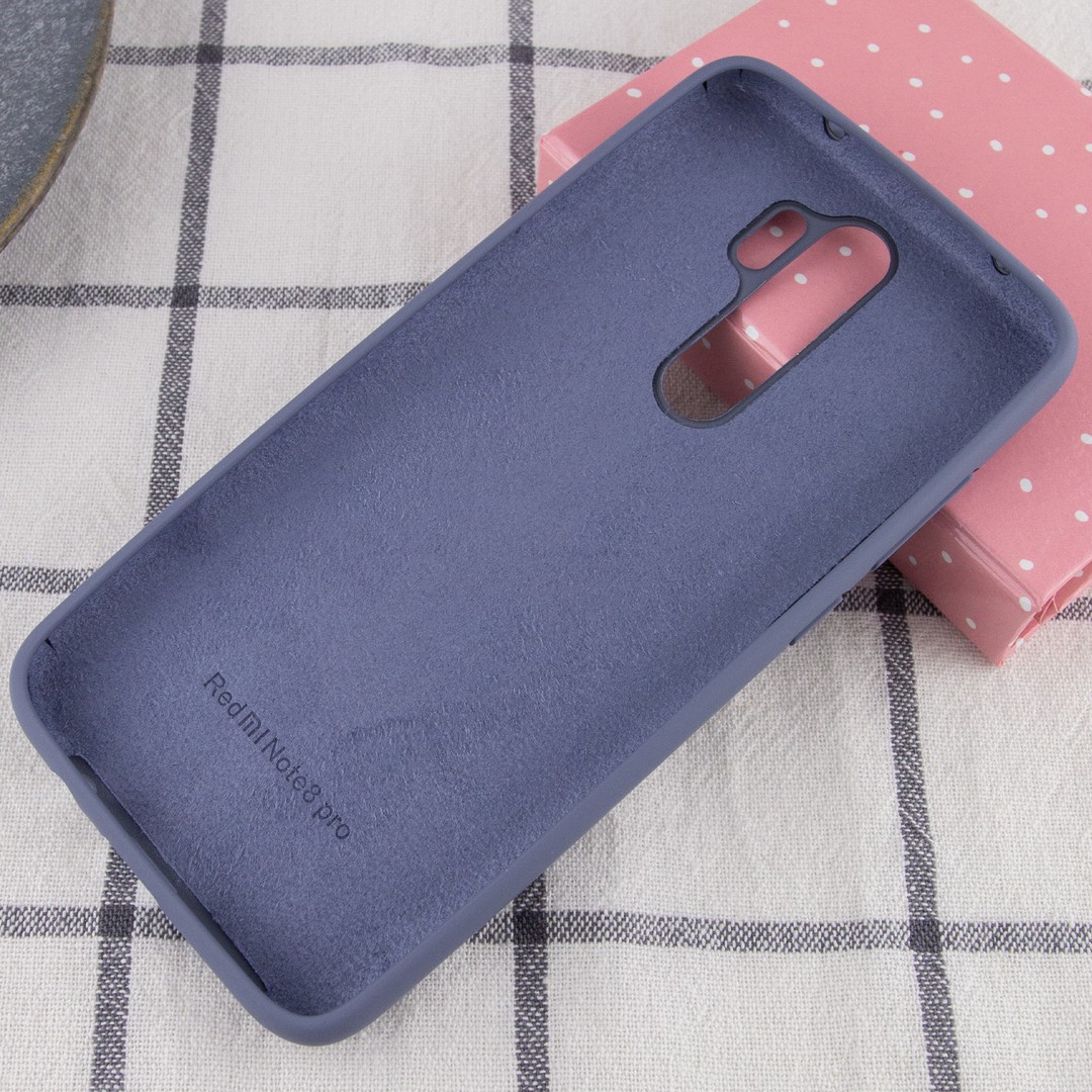 Silicone Cover Full Protective для Xiaomi Redmi Note 8 Pro Lavender Gray-2