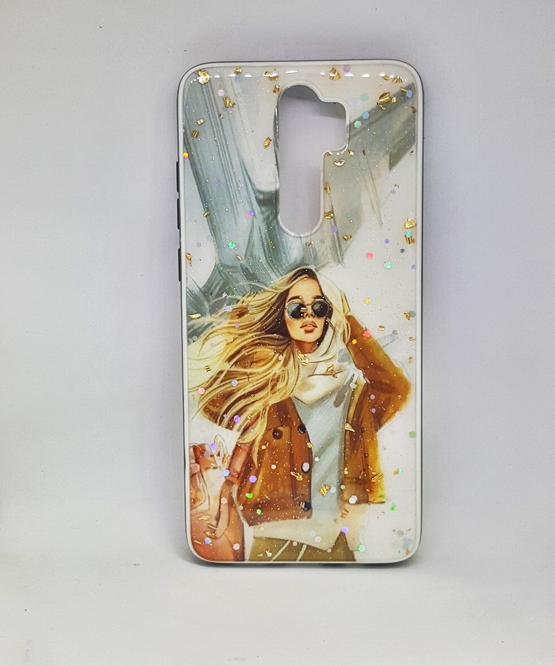 Накладка Mix Art для Xiaomi Redmi Note 8 Pro Дівчина в окулярах з довгим волоссям-0