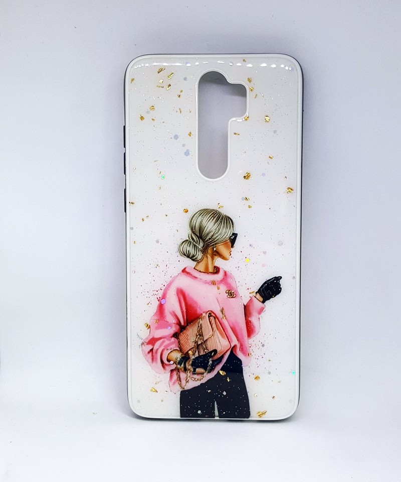 Накладка Mix Art для Xiaomi Redmi Note 8 Pro Дівчина в рожевому світшоті-0
