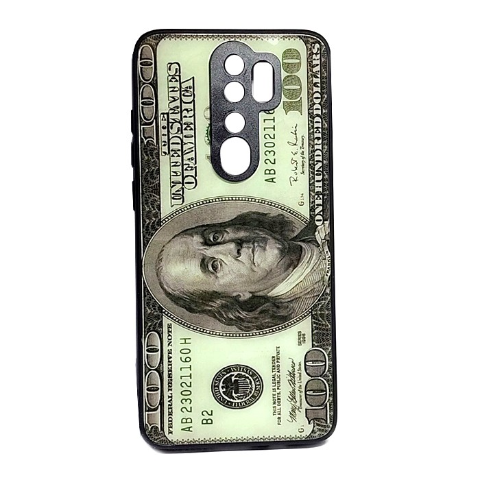 Накладка Marble Clouds для Xiaomi Note 8 Pro Money (скляний)-0