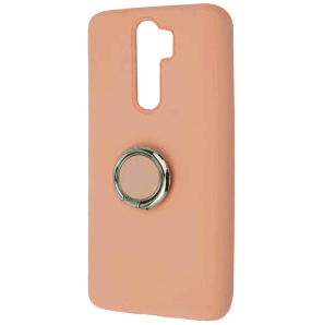 Silicone Cover With Ring для Xiaomi Redmi Note 8 Pro (Coral)-0