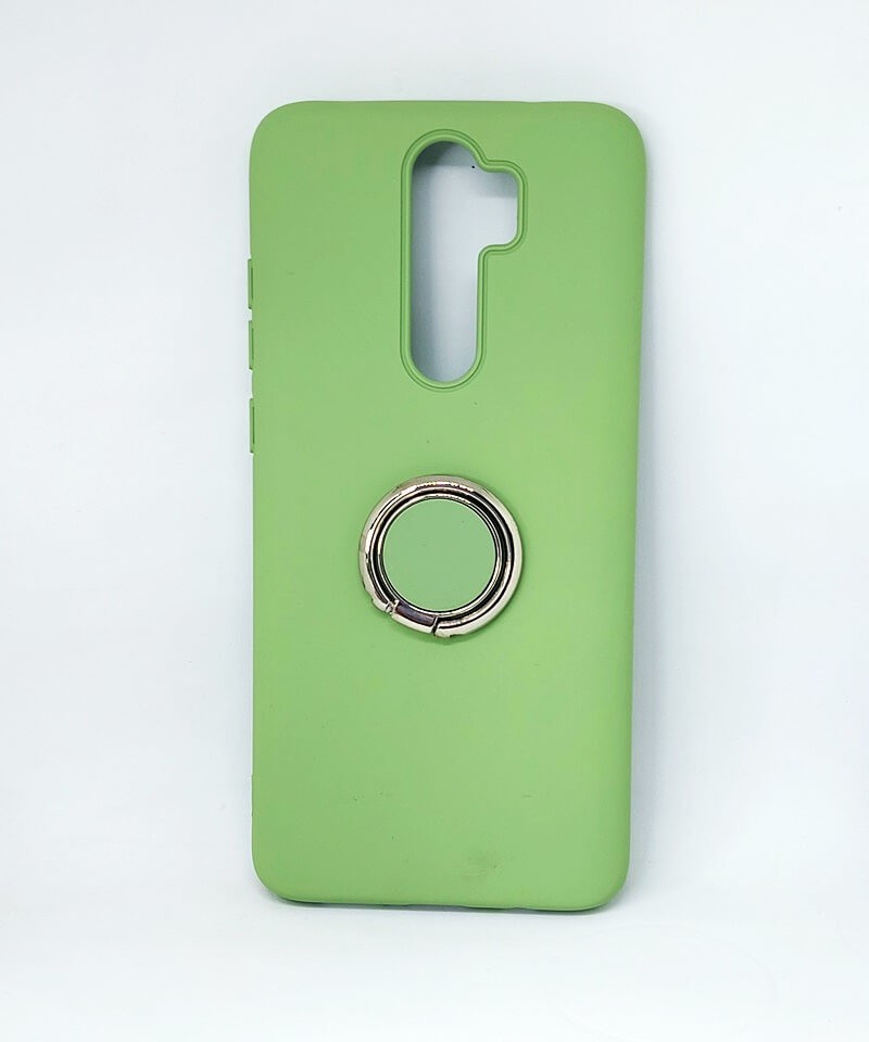 Silicone Cover With Ring для Xiaomi Redmi Note 8 Pro (Green)-0