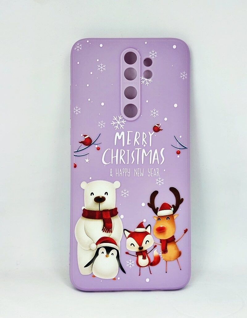 Накладка Merry Christmas для Xiaomi Note 8 Pro Christmas (бузковий)-0