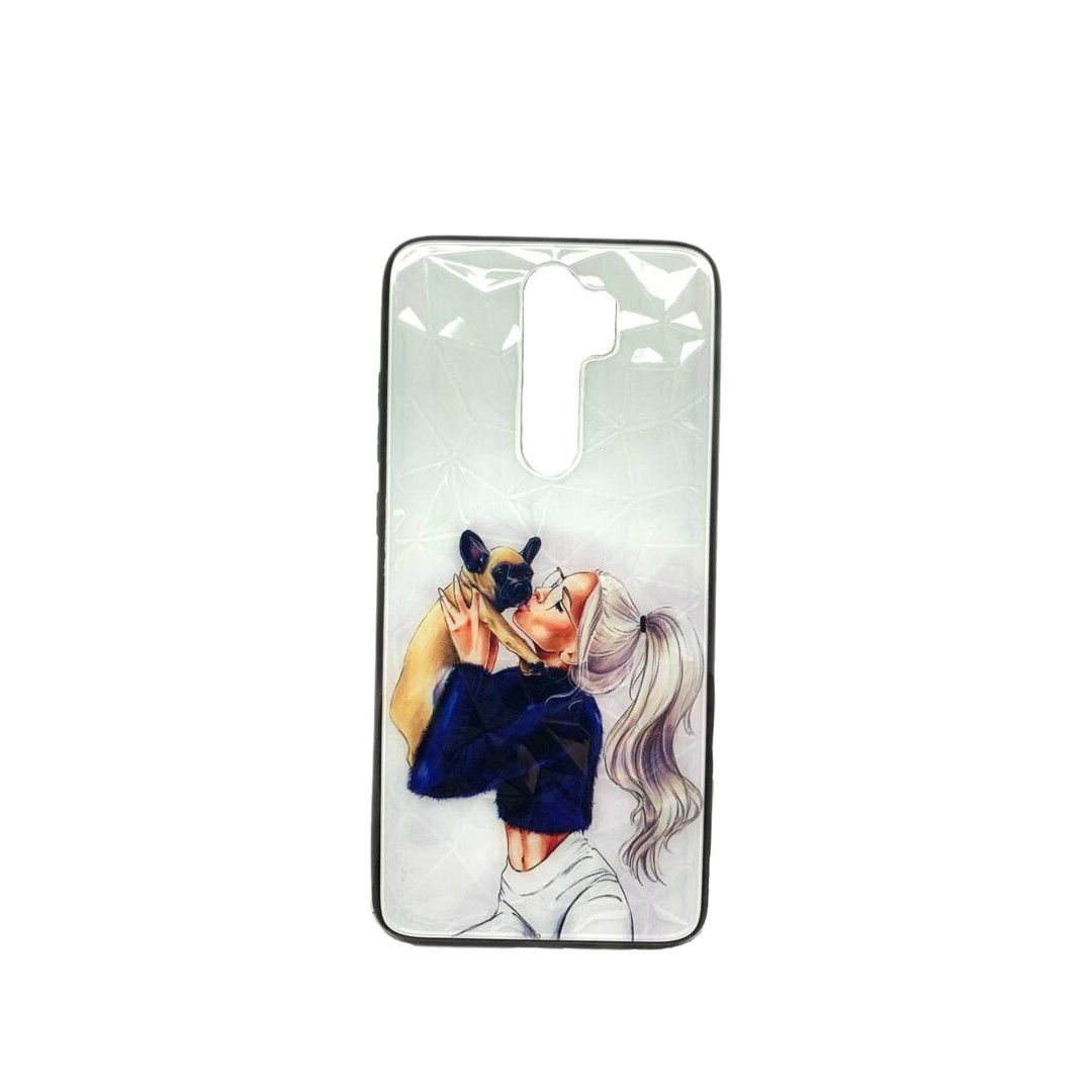 Накладка Ladies для Xiaomi Note 8 Pro Дівчина з бульдогом-0