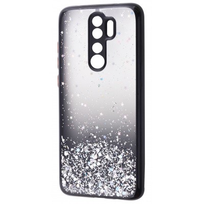 Накладка Glitter Bling Sequins для Xiaomi Redmi Note 8 Pro чорна-0