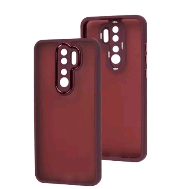 Накладка Luxury Metal Lens для Xiaomi Note 8 Pro (Марсала)-0