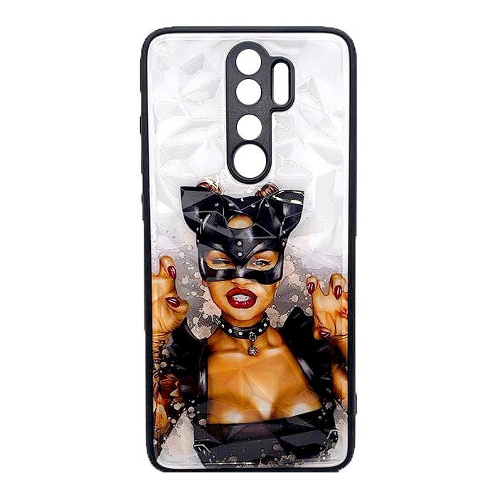 Накладка Ladies для Xiaomi Note 8 Pro Жінка-кішка-0
