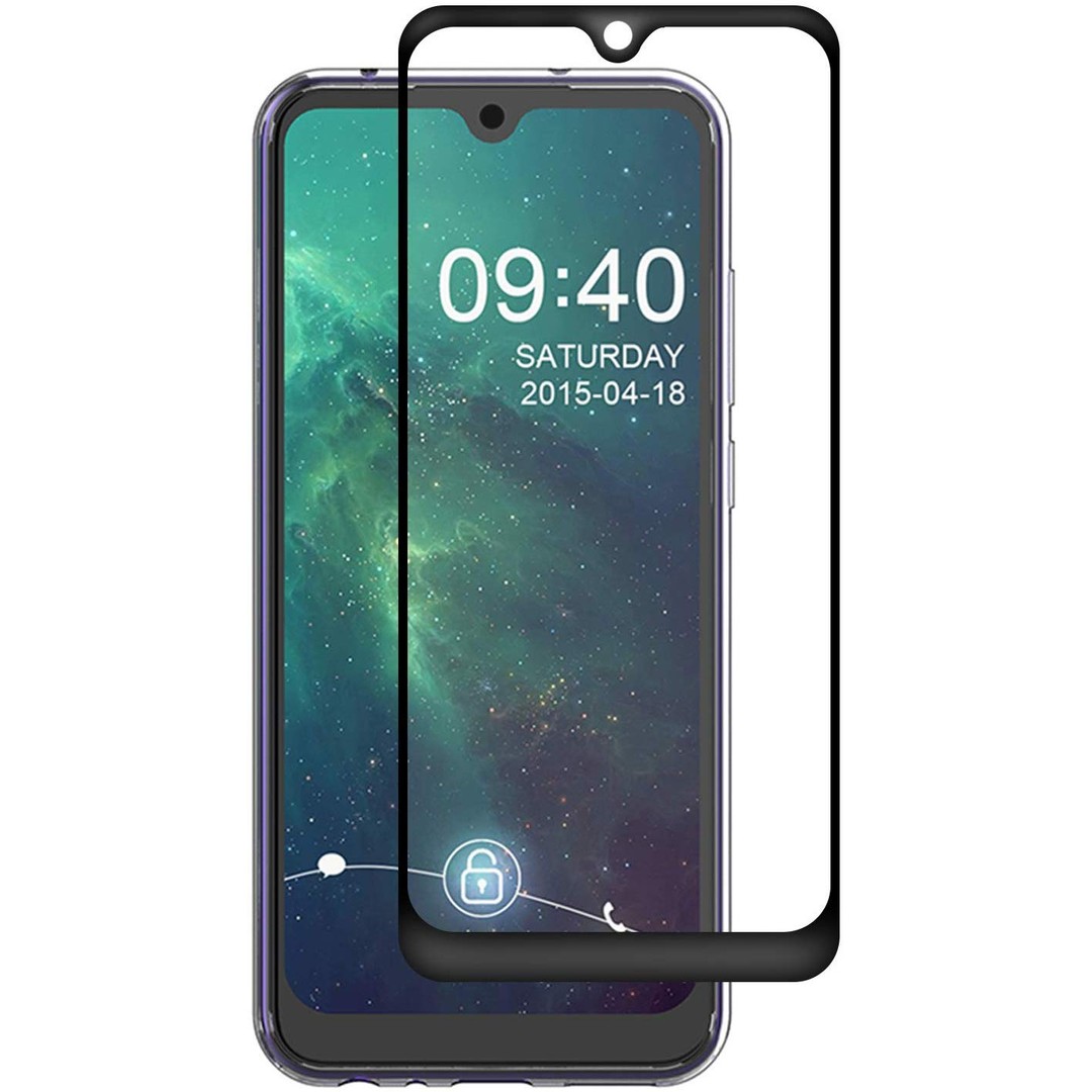 Захисне скло 9D (full glue) (без упаковки) для Xiaomi Redmi Note 8T чорне-0