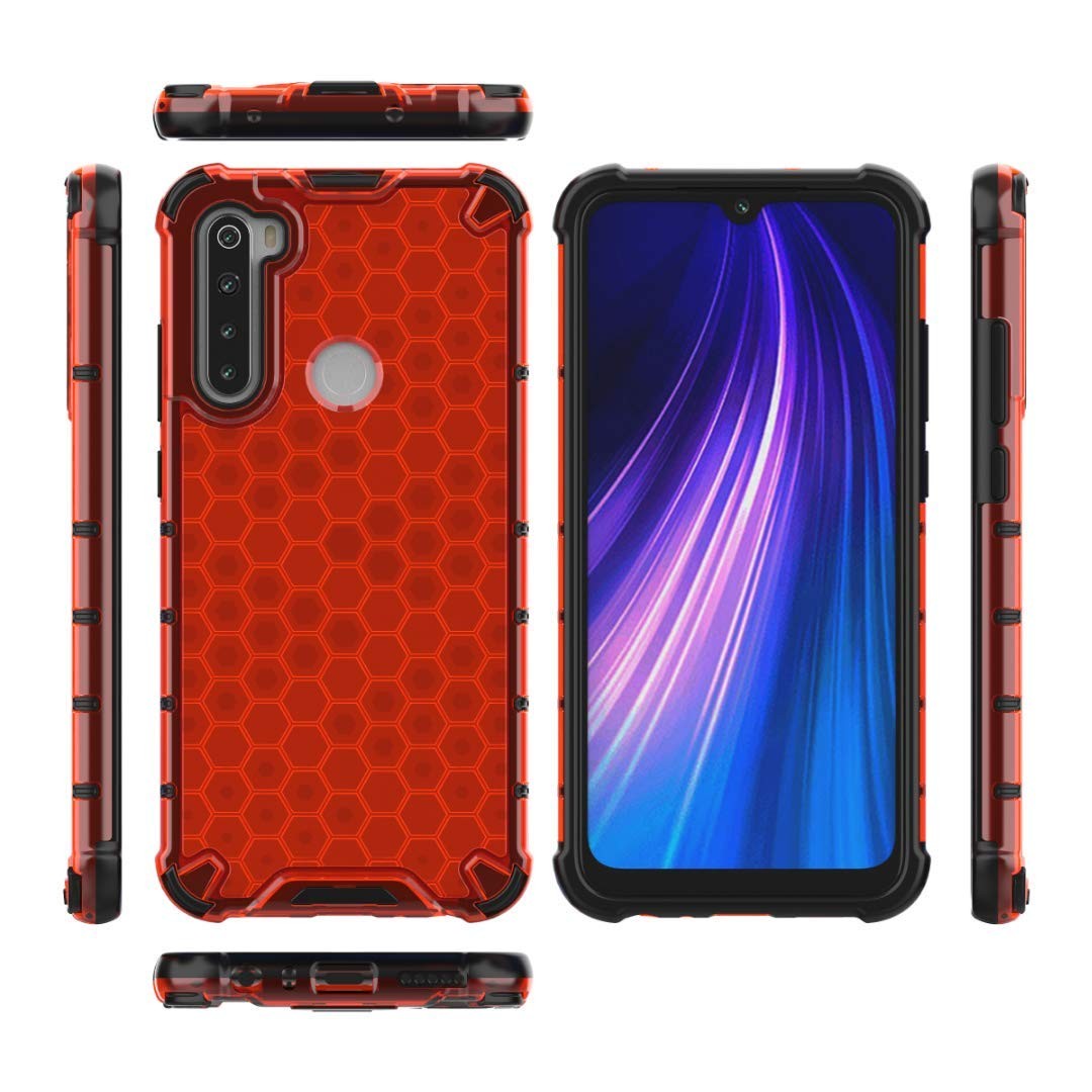 Чохол Honeycomb для Xiaomi Redmi Note 8T червоний-0