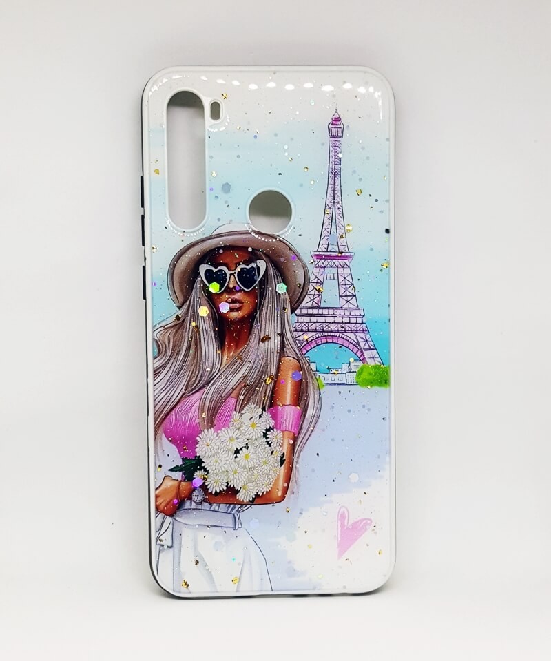 Накладка Mix Art для Xiaomi Redmi Note 8 Дівчина з квітами в Парижі-0
