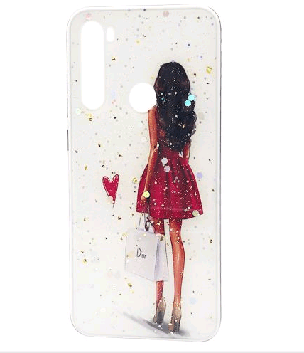 Накладка Mix Art для Xiaomi Redmi Note 8 Дівчина з пакетом-0