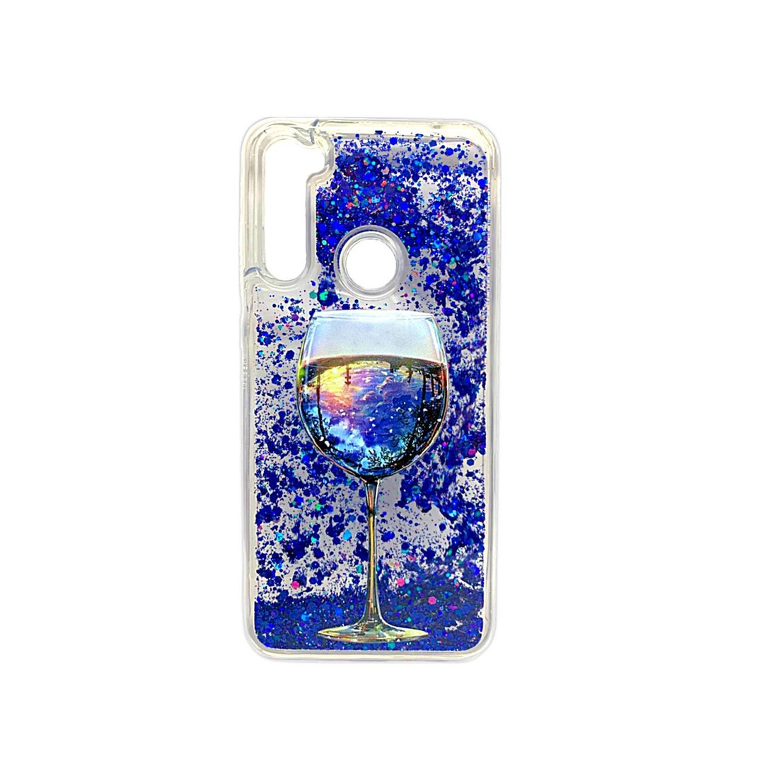 Накладка Fluid Painted для Xiaomi Redmi Note 8T Бокал (блисківки плавають)-0