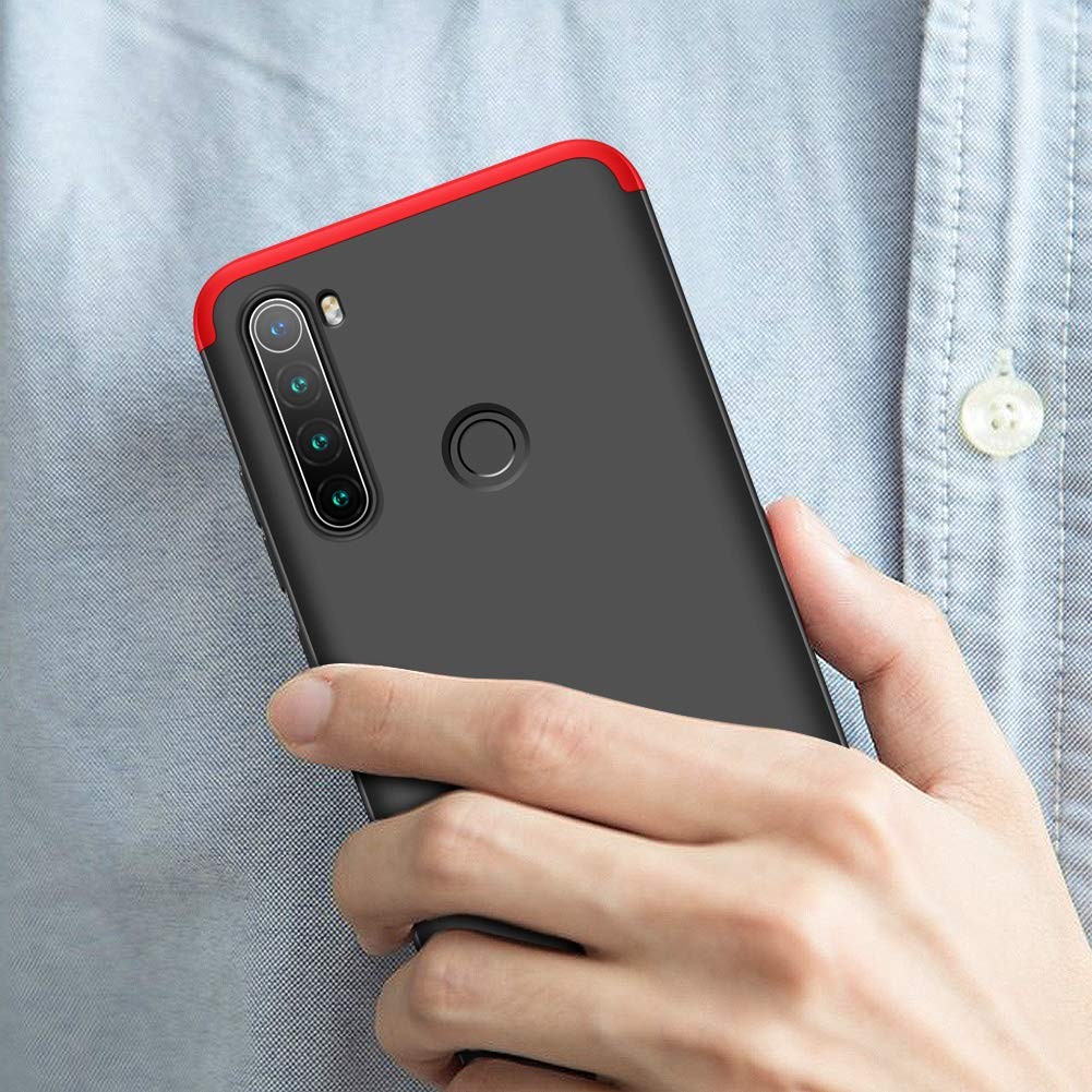 Пластикова накладка GKK LikGus для Xiaomi Redmi Note 8T (Чорний/Червоний)-3