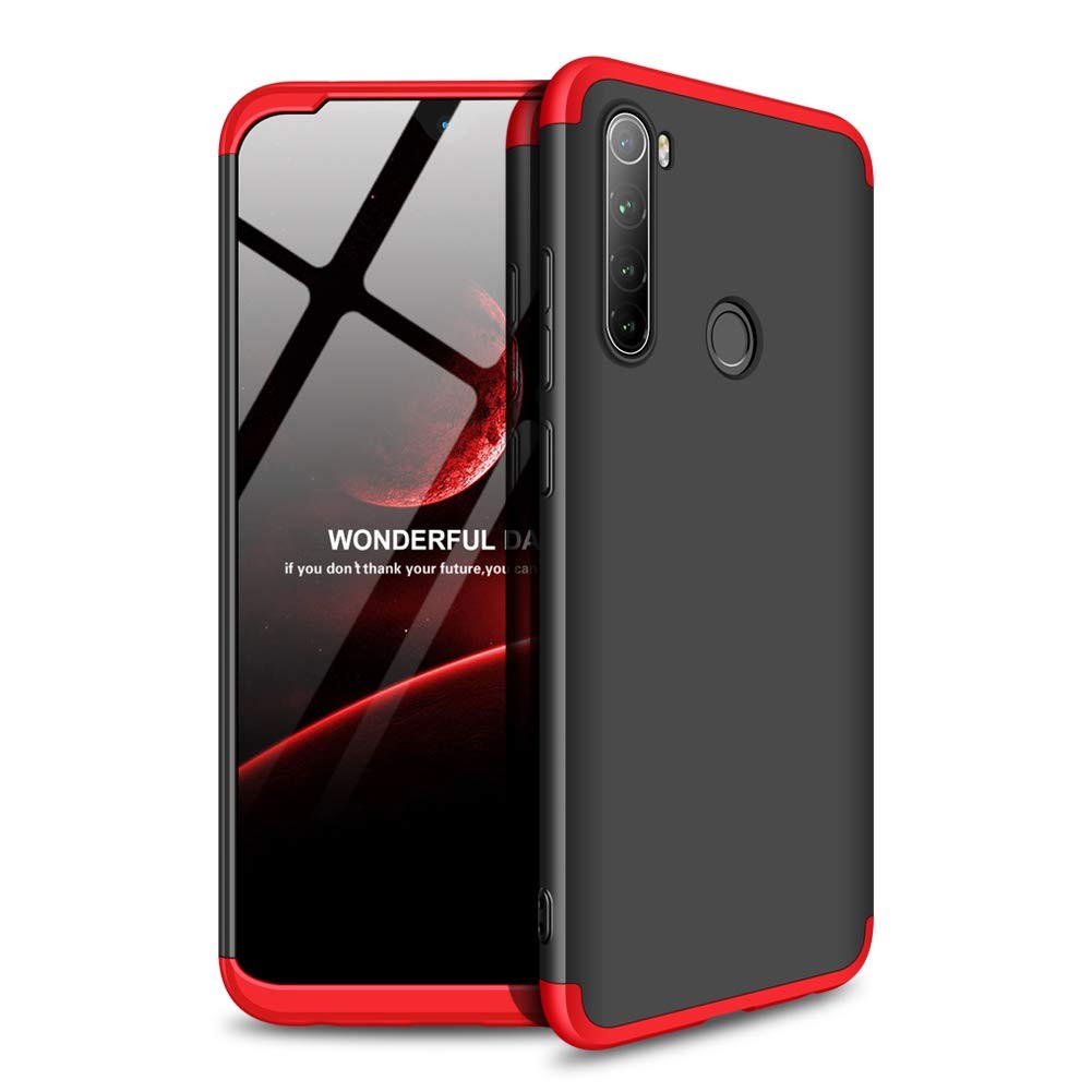 Пластикова накладка GKK LikGus для Xiaomi Redmi Note 8T (Чорний/Червоний)-0