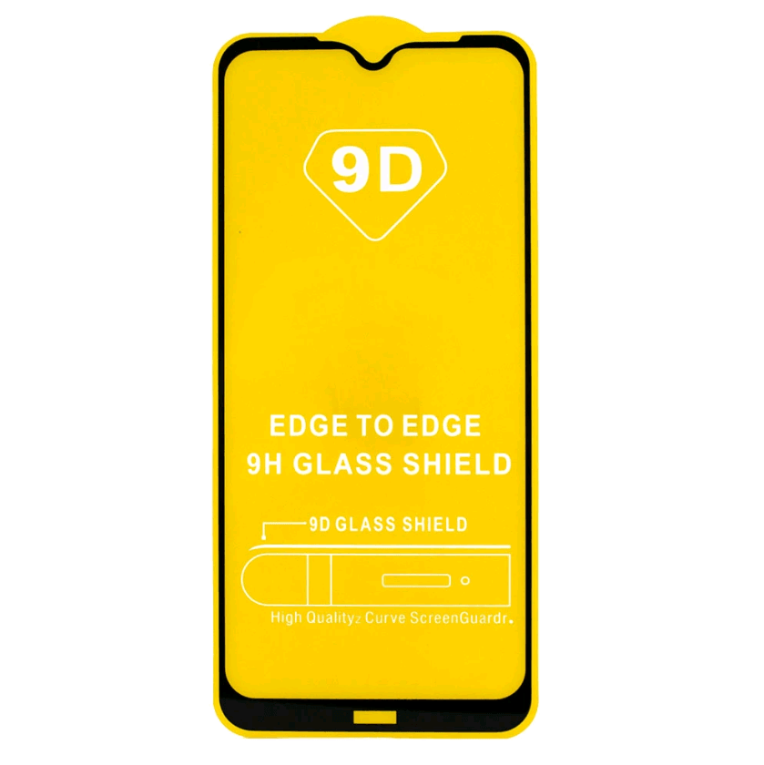Захисне скло Full GLUE 2.5D для Xiaomi Redmi Note 8T з чорною рамкою-0