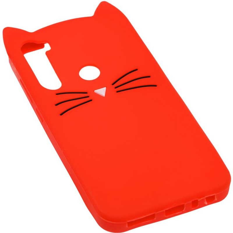 Накладка 3D Cat для Xiaomi Redmi Note 8T червона-1