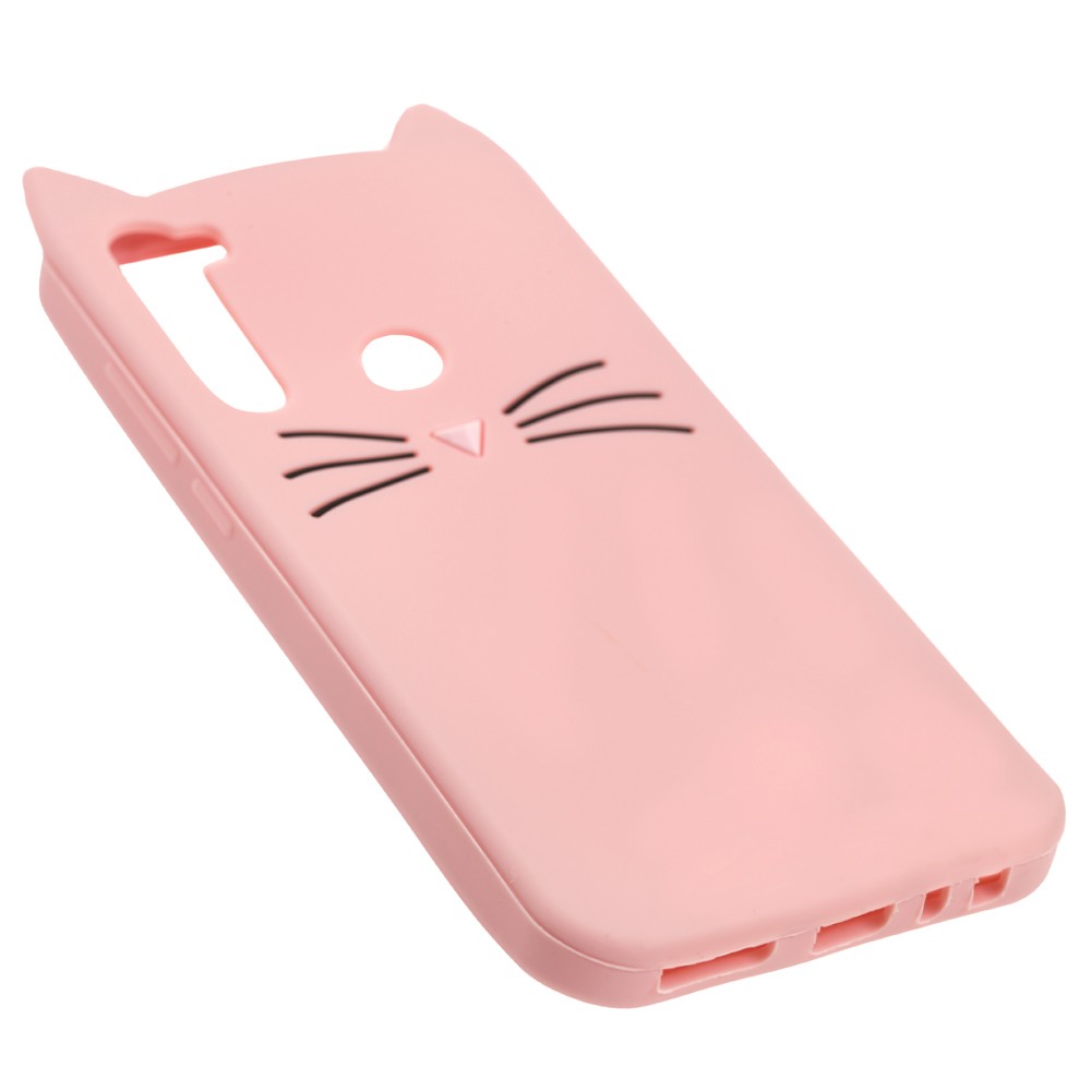 Накладка 3D Cat для Xiaomi Redmi Note 8T рожева-1