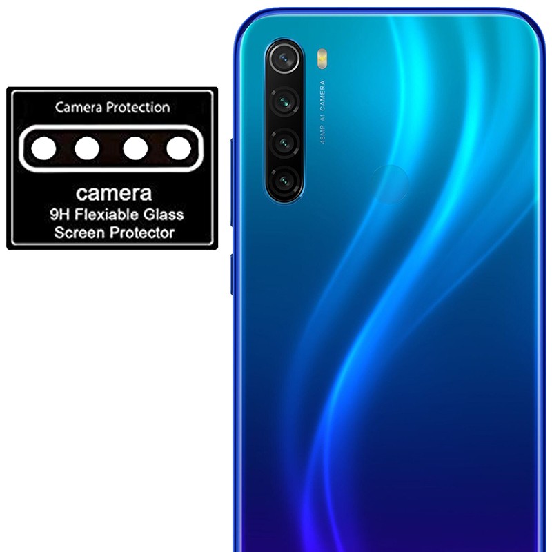 Захисне скло на камеру для Xiaomi Redmi Note 8T чорне (без упаковки)-0