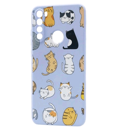 WAVE Fancy для Xiaomi Redmi Note 8T (funny cats/light purple)-0