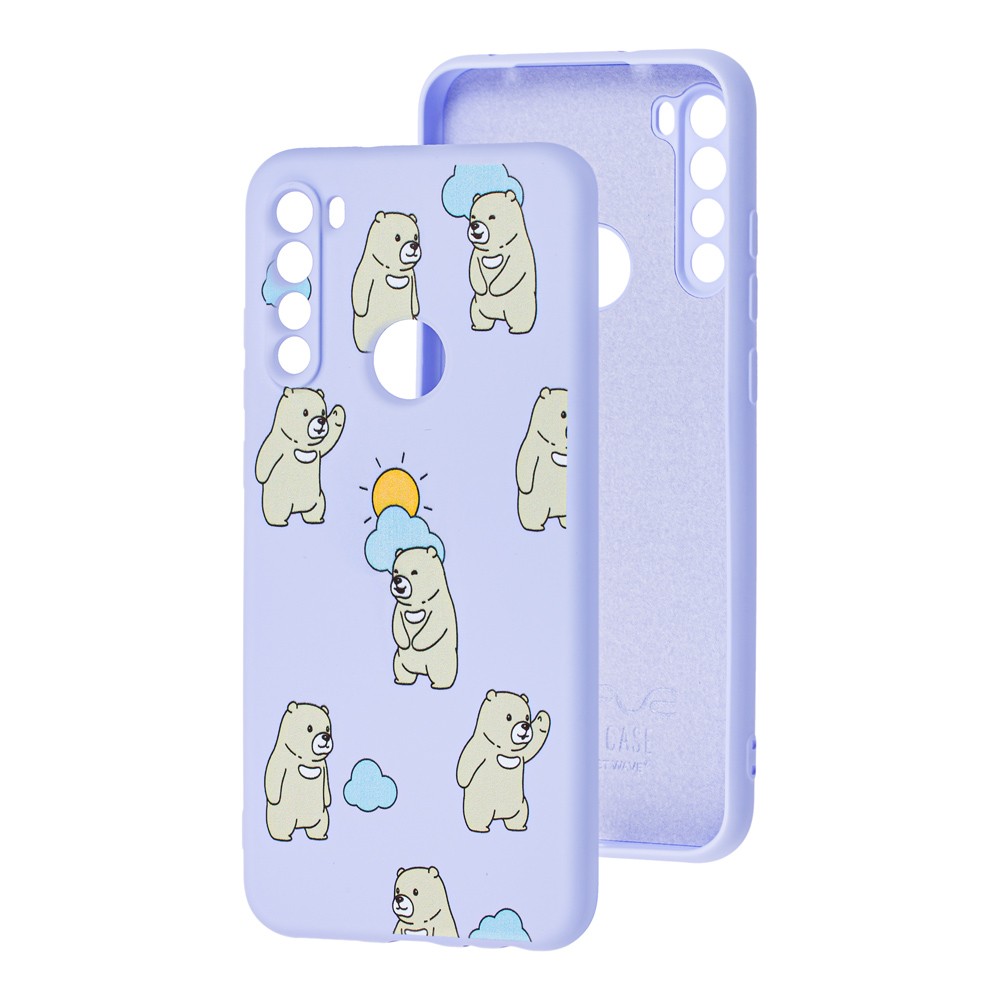 WAVE Fancy для Xiaomi Redmi Note 8T (cute bears/light purple)-0