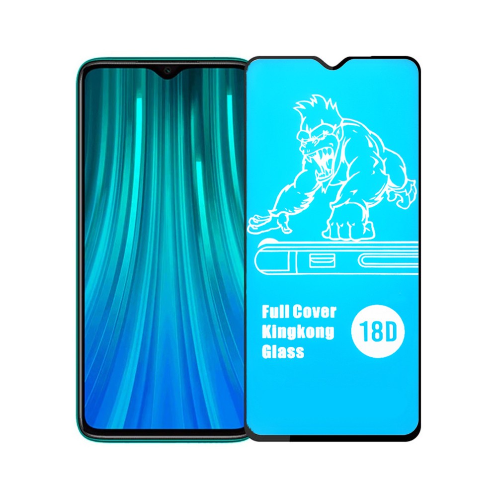 Захисне скло Hybrid для Xiaomi Redmi Note 8T з чорною рамкою-0